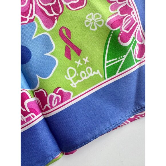 NWOT FORD x LILLY PULITZER Floral Print 100% Silk 55" x 12" Rectangle Scarf - Picture 4 of 8